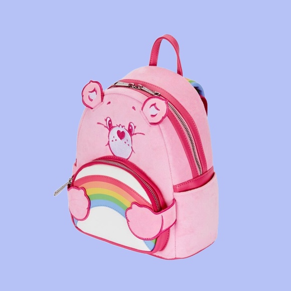 Loungefly Care Bear 40th Anniversary Cheer Bear Cosplay Plush Mini Backpack